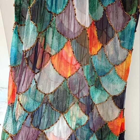 Kilentar - Mami Beaded Chiffon Maxi Dress - Picture 2 of 6